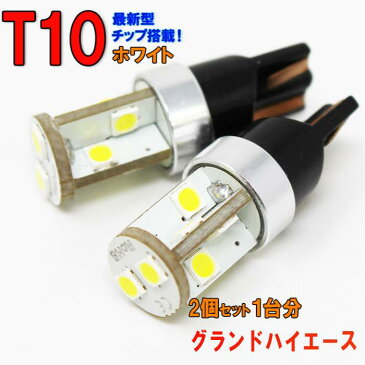 【ゆうパケ送料無料】 LEDバルブ T10 トヨタ グランドハイエース VCH10W用 2コセット | LED球 ポジション球 車幅灯 ルームランプ ナンバー灯 LEDランプ LED LEDライト T10型 車 車用 車検部品 車検 TOYOTA 【即納】