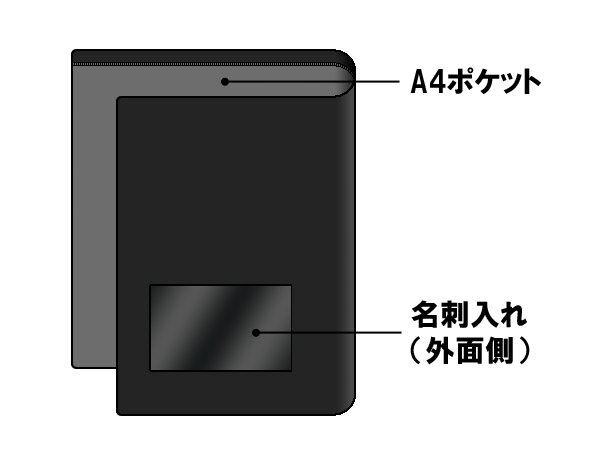 車検証入れ(無地・単色・シルバー)A4サイズ ...の紹介画像3