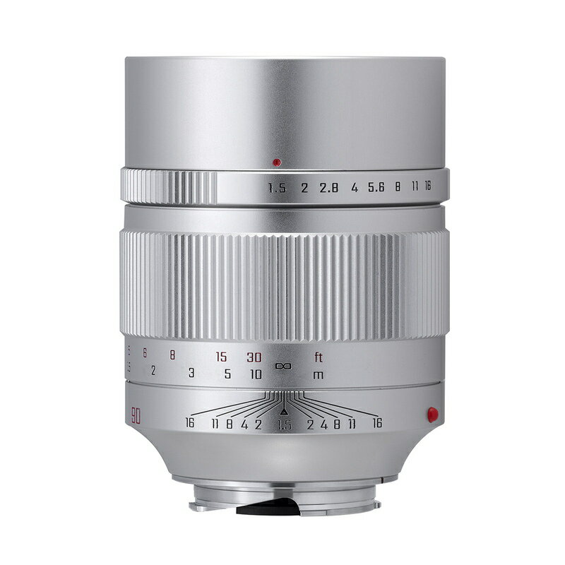 【P2倍 クーポン！マラソン】中一光学 SPEEDMASTER 90mm F1.5 ライカMマウント シルバー 単焦点レンズ【直販限定】