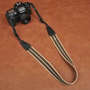 【送料無料】cam-in カメラストラップ コットン ブラック/イエロー ライン柄 CAM8200 ネックストラップ ショルダーストラップ 斜めがけ 肩掛け 首かけ カムイン