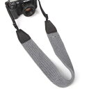 【送料無料】カメラストラップ コットン グレー 編み込み cam-in カムイン CAM8605 ネックストラップ ショルダーストラップ 斜めがけ 肩掛け 首かけ(2)