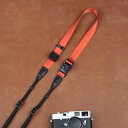 【P2倍+クーポン!マラソン】【送料無料】カメラストラップ ナイロン オレンジレッド 無地 cam-in カムイン CAM8838 ネックストラップ ショルダーストラップ 斜めがけ 肩掛け 首かけ(2)