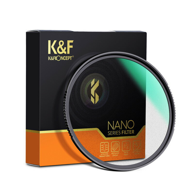 K&F Concept NANO-X ブラックディフュージョン 1/2 フィルター 52mm KF-52BD1/2 (ブラックミスト)