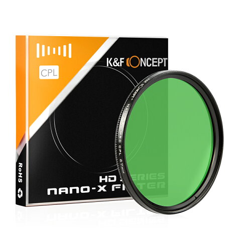 K&F Concept NANO-X C-PLフィルター 52mm ドイツB270高透明度クラウンガラス MRCナノコーティング KF-SCPL52