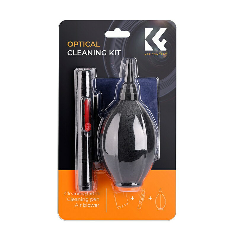 K&F Concept レンズクリーニング 3in1 キット （ペン・ブロア・クロス）KF-CBPCKカメラ メンテナンス 掃除 お手入れ クリーニングセット