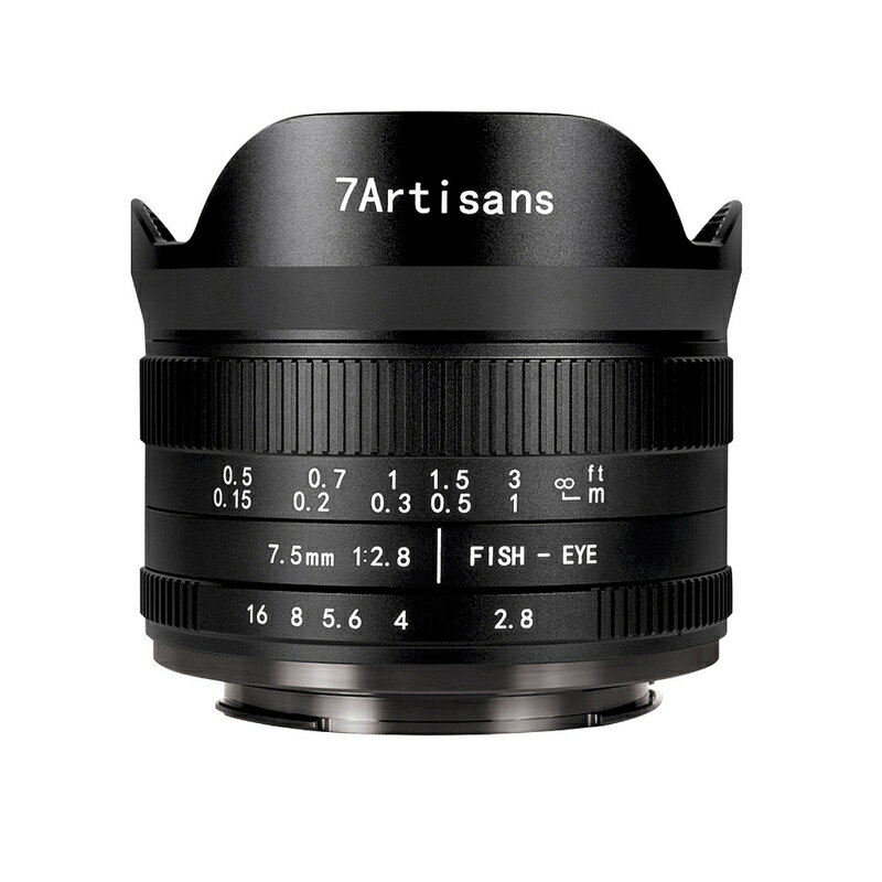 【P2倍 クーポン！マラソン】七工匠 7Artisans 7.5mm F2.8 FISH-EYE II ED ソニーEマウント 魚眼レンズ フィッシュアイ 単焦点レンズ ブラック