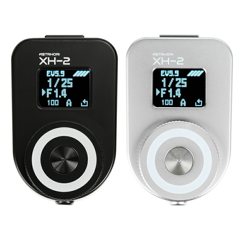 【P2倍+クーポン!マラソン】AstrHori アストロリ 露出計 ライトメーター XH-2 撮影用露出計 USB充電式 有機ELディスプレイ 平均測光 反射光式 軽量 コンパクト 小型 ブラック シルバー