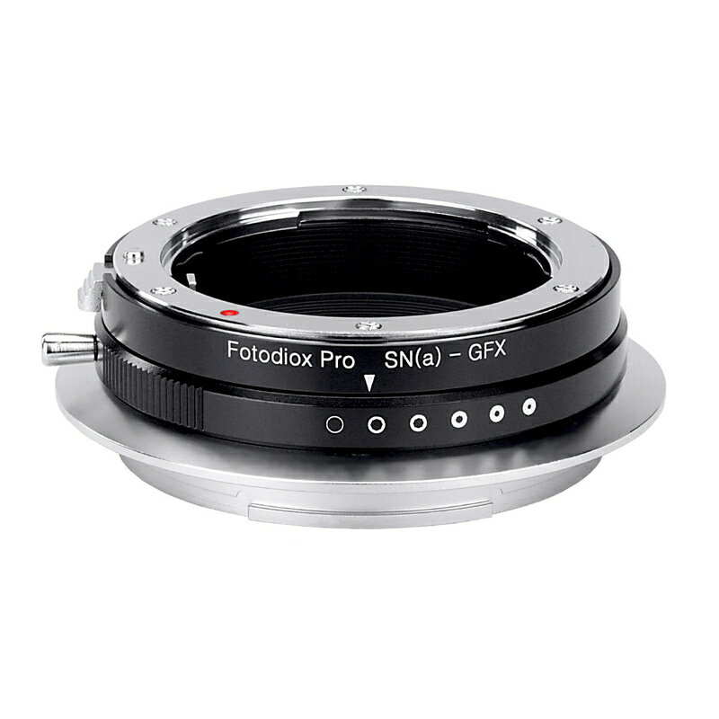 【P2倍+クーポン！マラソン】Fotodiox SnyA-GFX（ソニー(ミノルタ)Aマウントレンズ → 富士フイルムGFX Gマウント変換）絞りリング付き マウントアダプター