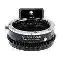 Fotodiox EF-FXRF-FSN-ND（キヤノンEFマウントレンズ → 富士フイルムXマウント変換）電子マウントアダプター 可変式NDフィルター内蔵 ファンクションボタン搭載 ブラック