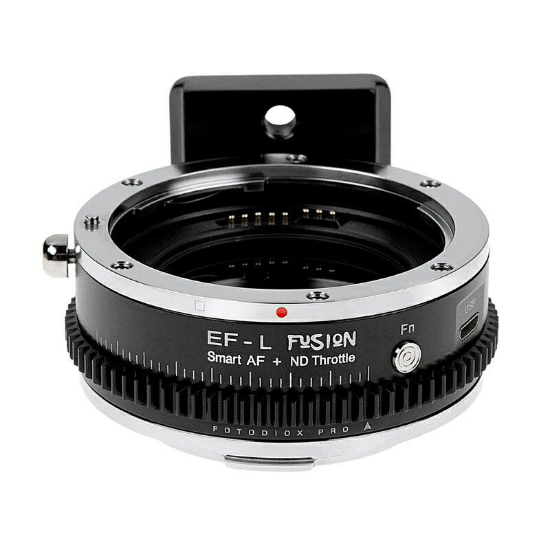 Fotodiox EF-LT-FSN-NDT（キヤノンEFマウントレンズ → Lマウント［バヨネット］変換）電子マウントアダプター 可変式NDフィルター内蔵 ファンクションボタン搭載 ブラック