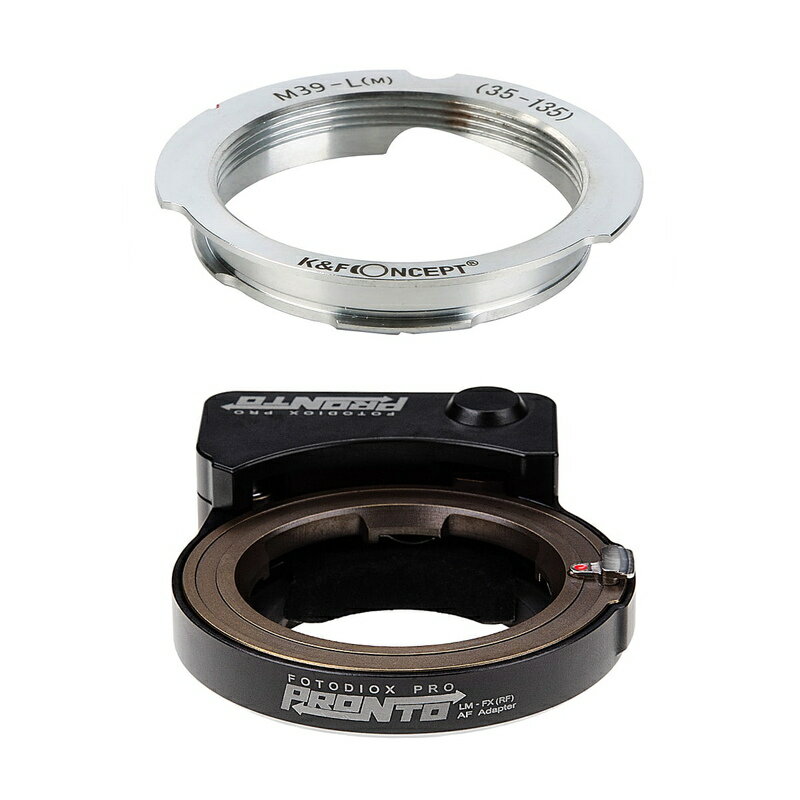 【P5倍！6/1】Fotodiox LM-FXRF-PRN + K&F Concept KF-LM-35135｜ライカL39レンズ 35/135mm マウントアダプターセット