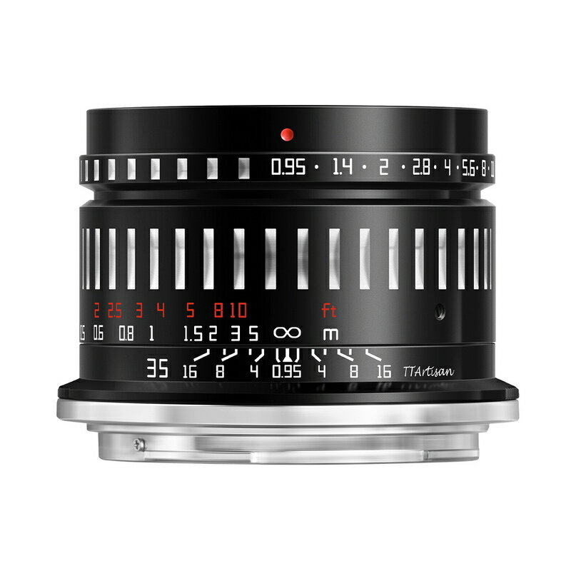 【P2倍 クーポン！マラソン】銘匠光学 TTArtisan 35mm F0.95 C ニコンZマウント APS-C用 標準レンズ ブラック×シルバー