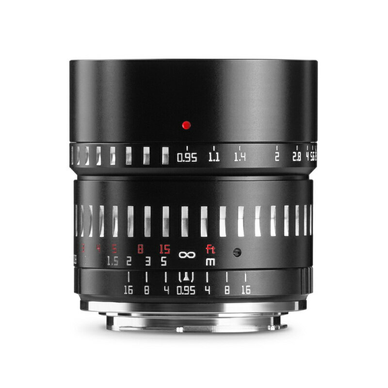 【P2倍 クーポン！マラソン】銘匠光学 TTArtisan 50mm f/0.95 C マイクロフォーサーズ ブラック×シルバー カメラレンズ 単焦点レンズ 望遠レンズ