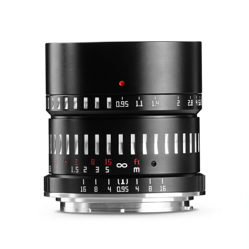 銘匠光学 TTArtisan 50mm f/0.95 C Lマウント(APS-C) ブラック×シルバー カメラレンズ 単焦点レンズ 中望遠レンズ