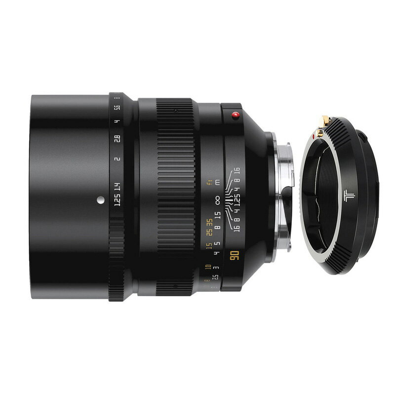 【P2倍+クーポン！マラソン】銘匠光学 TTArtisan 90mm f/1.25 + TTArtisan M-L（ライカMマウントレンズ → L（バヨネット）マウント変換）マウントアダプター セット ブラック