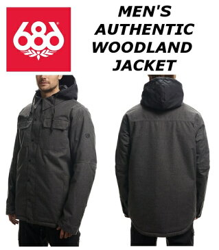 16-17新作 686 MEN'S AUTHENTIC WOODLAND INSULATED JACKET 送料無料 SIXEIGHTSIX シックスエイトシックス メンズ ウッドランドジャケット スノーボードウェア カラー/STEEL MELANGE