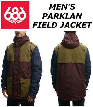 16-17 686 MEN'S PARKLAN FIELD INSULATED JACKET 送料無料 SIXEIGHTSIX シックスエイトシックス メンズ フィールドジャケット スノーボードウェア カラー/BLACK RUBY COLORBLOCK