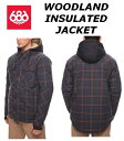 17-18新作 686 MEN'S WOODLAND INSULATED JACKET SIXEIGHTSIX シックスエイトシックス メンズ ウッドランドジャケット スノーボードウェア カラー/DARK DENIM PLAID L7W109