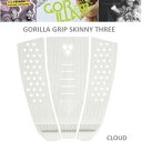 2024 送料無料 日本正規品 Gorilla Grip SKINNY THREE ゴリラグリップ サーフィン デッキパッド TRACTION トラクション CLOUD ホワイト 白 WHITE