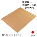 包装紙 クラフト紙 PEクロス紙 切り売り 日本製 幅120cm 長さ1m 約120cm×1m 梱包 緩衝材 PEラミネート紙 耐水 防水 梱包資材 巻紙 DIY ラッピングペーパー おしゃれ 紙管無し 宅配便 宅急便