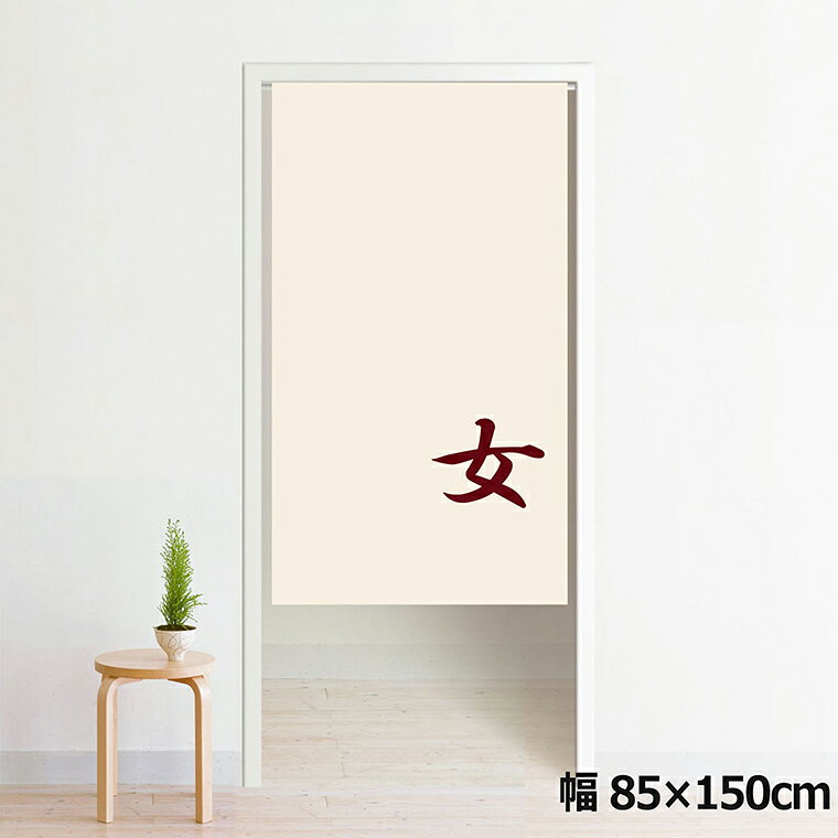 Rakuten - 【全品対象5％OFF】 のれん 暖簾 洗える 目隠し 間仕切り タペストリー オリジナルプリント 転写 約85×150cm 150丈 ミラーレース NOR-A128 女02 反転