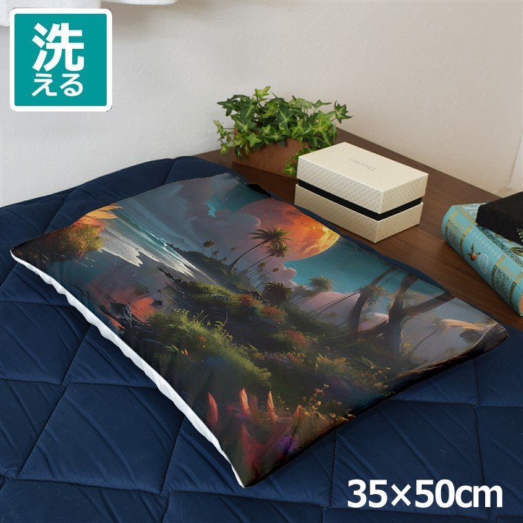枕カバー おしゃれ かわいい まくらカバー ピローケース 約35×50cm 北欧 洗える カバーのみ ファスナー付 寝具 なめらか ふわふわ クッションカバー 転写プリント CSC-C135 月