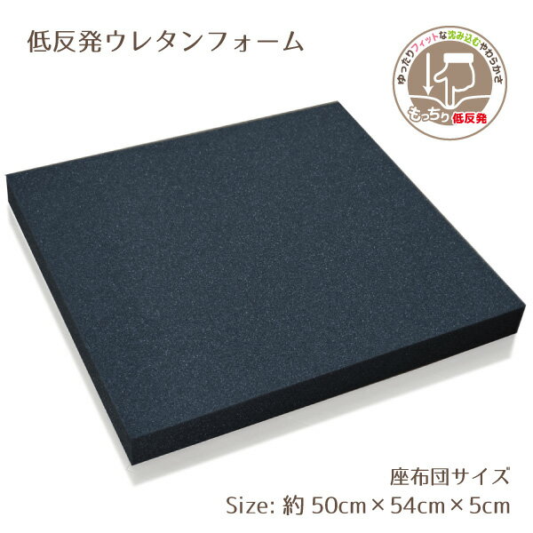 クッション 中身 ウレタン 低反発 シートクッション 座布団サイズ 50×54×5cm DIY 手芸 ウレタンフォーム カスタマイズ可能パーツ 1000円 買いまわり 低反発ウレタン