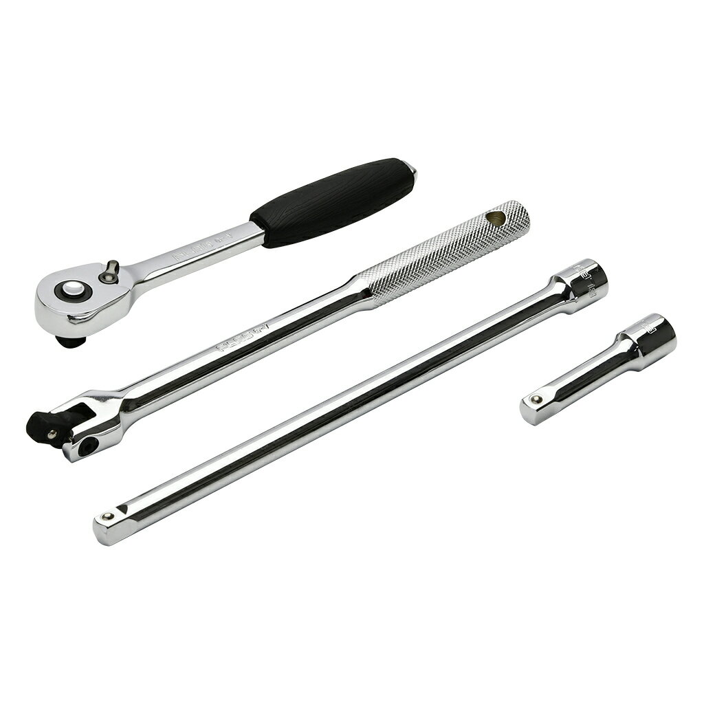 【ネット限定販売】FLAG(フラッグ) 3/8"(9.5mm) ソケットレンチセット 4ピース STRAIGHT/10-85101 (FLA..