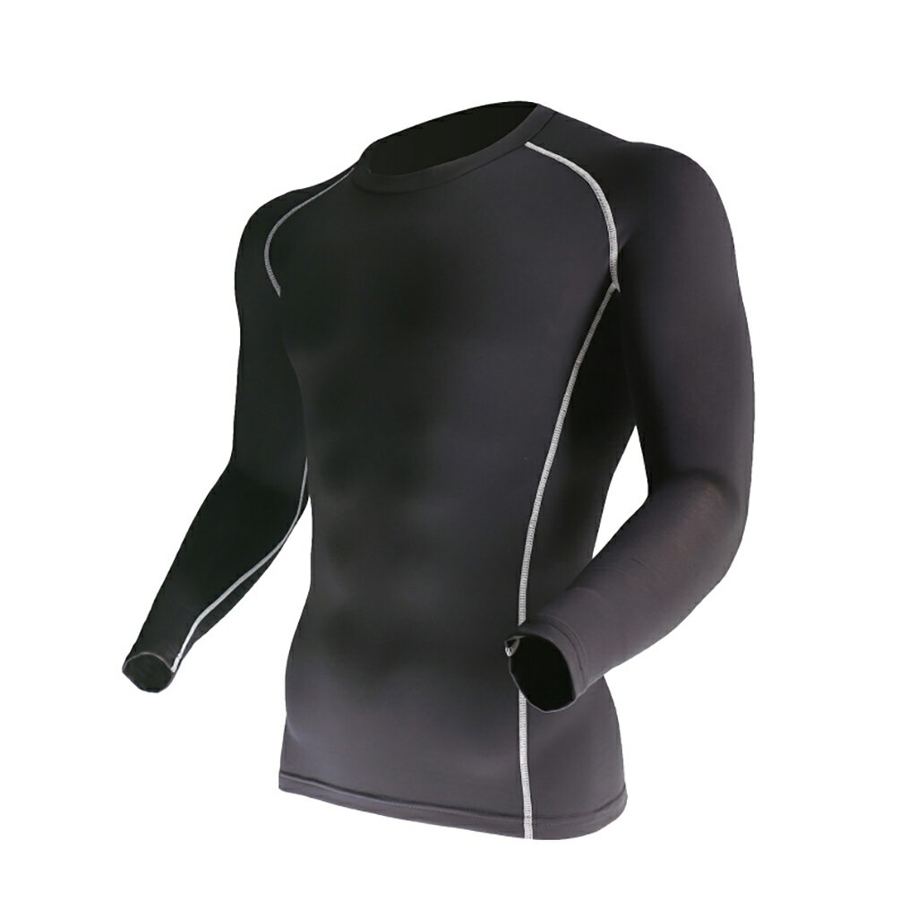 乐天商城 - 【秋冬用】おたふく手袋 BODY TOUGHNESS パワーストレッチ クルーネックシャツ ブラック LL JW-174-52LL STRAIGHT/26-1743 (STRAIGHT/ストレート)