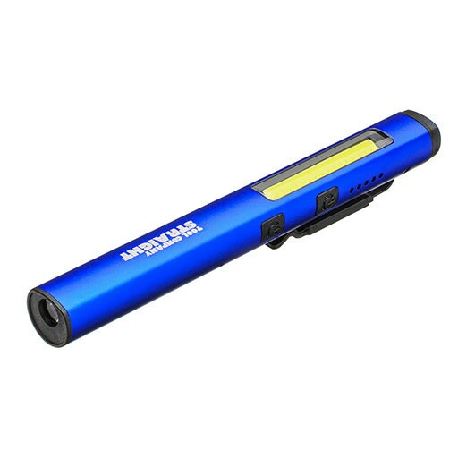 充電式LEDペンライト UVライト付き ブルー STRAIGHT/38-9725 (STRAIGHT/ストレート)