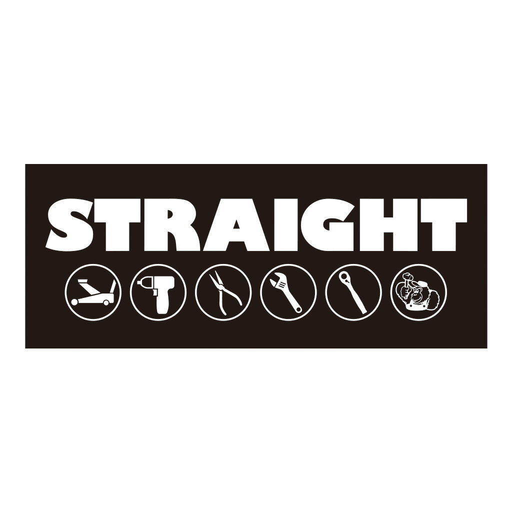 ツールカンパニーストレート(TOOL COMPANY STRAIGHT) ロゴステッカー 長方形 100×40(mm) STRAIGHT/39-652 (STRAIGHT/ストレート)