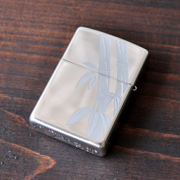 オリジナル zippo 純銀 竹柄 ジッポライター オリジナル 和柄 デザイン 高級 シルバージッポライター 受注生産 プレゼント ギフト