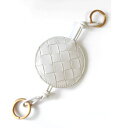 BOTTEGA VENETA ボッテガ ヴェネタ イントレチャート キーリング キーホルダー 629552 VCPP3 9033 ホワイト 新品 ブランド プレ...