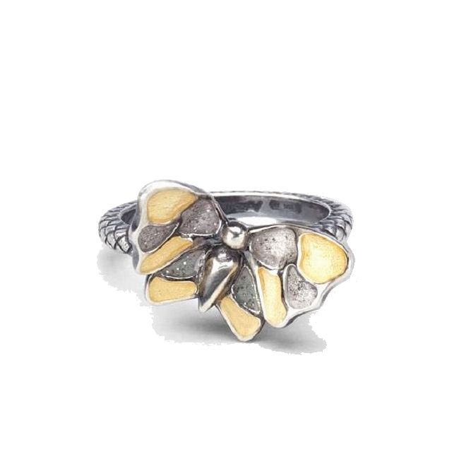 BOTTEGA VENETA ボッテガ ヴェネタ アンティークシルバー バタフライリング 510942 V5686 8020 ( 9号 11号 13号 ) 新品...