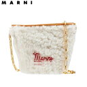MARNI マルニ DEPOT NANO ボア×レザー チェーン ショルダーバッグ SHEARLING CHAIN BAG ホワイト×イエロー 新品 コンビニ受...