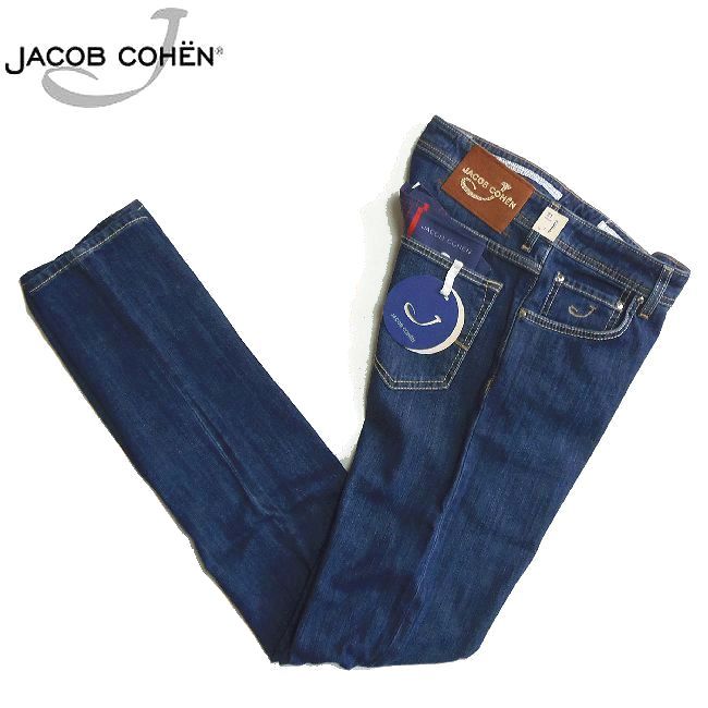 JACOB COHEN ヤコブコーエン J622 02697W2-5501 R5 COMFORT ストレッチジーンズ インディゴブルー 31インチ 新品 ブラン...