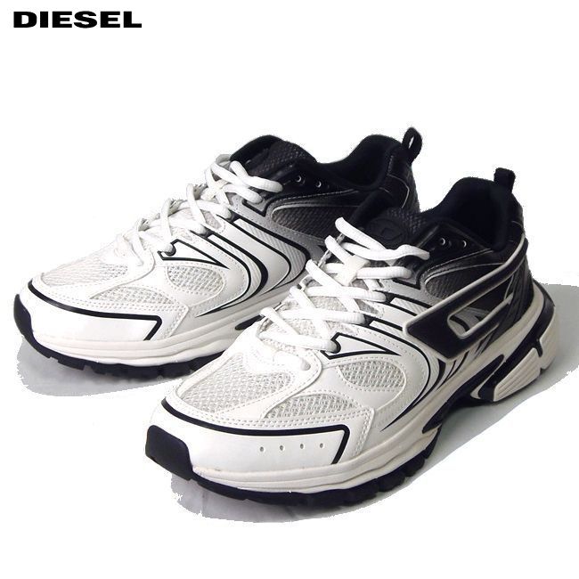DIESEL ディーゼル スニーカー S-SERENDIPITY PRO-X1 ホワイト×ブラック 41サイズ / 42サイズ 新品 アテネ ブランド メンズ シューズ 26.5cm 27cm