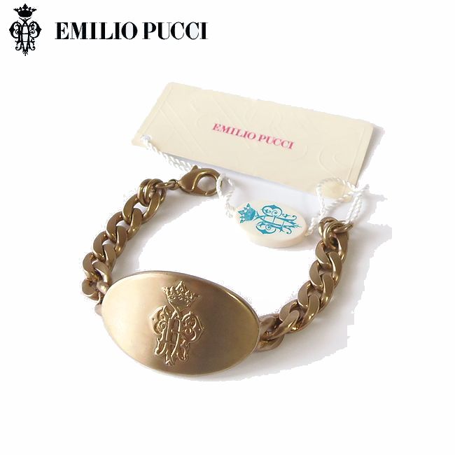 EMILIO PUCCI エミリオ プッチ エンブレム（紋章） メタル ブレスレット 97AD39 97907 978 Sサイズ【新品】【smtb-TK】【YDKG-tk】【コンビニ受取対応商品】