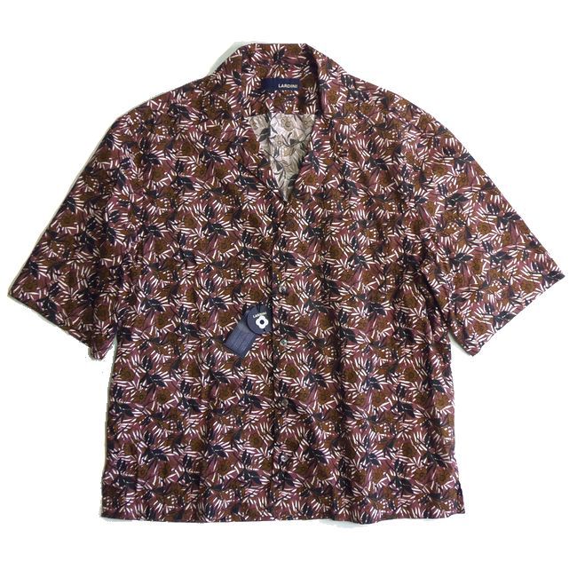 Rakuten - LARDINI ラルディーニ ボタニカル柄 オープンカラーシャツ Mサイズ 新品 ブランド メンズ 春夏 アロハ