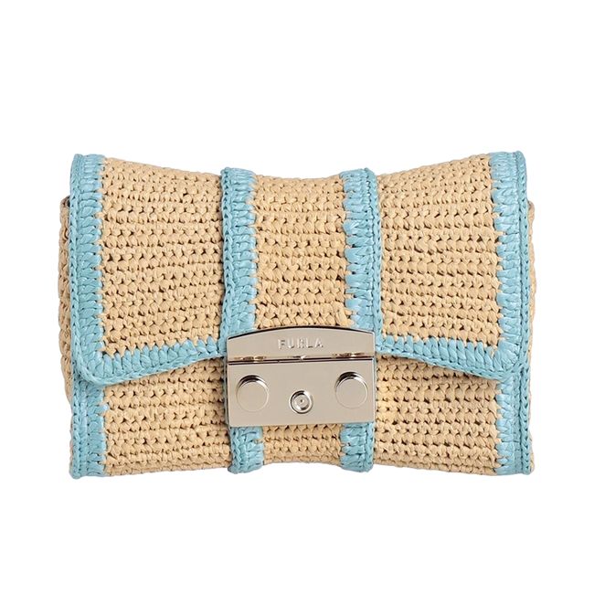 Rakuten - FURLA フルラ メトロポリス Remix Crossbody Mini 新品 ブランド レディース 春夏 ラフィア ショルダーバッグ 斜め掛け カゴバッグ
