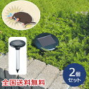 【ポイント10倍】ソーラー式モグラ撃退器DX もぐら防除 音波振動 お得な2個セット(4)