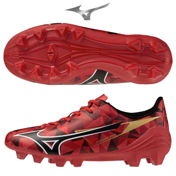 スパイク JR サッカー ミズノ アルファ 2 セレクト MIZUNO α II SELECT ALPHA ジュニア RUBY RED PACK P1GB256560 mizuno