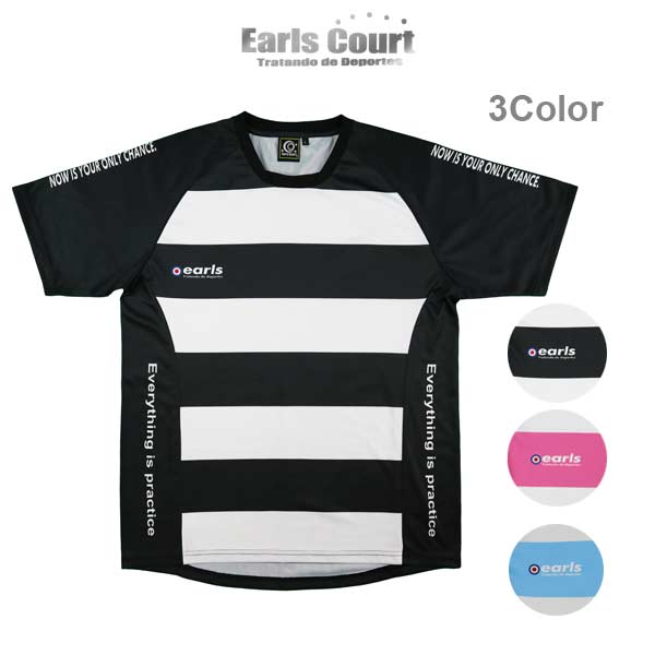 シャツ 半袖 アールズコート ボーダー昇華 プラシャツ サッカー フットサル ウェア EC-S019 EarlsCourt -メール便01-