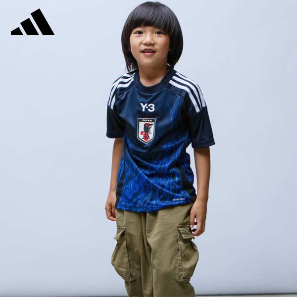 ウェア サッカー アディダス キッズ ジュニア 日本代表 2024 ホーム レプリカ ユニフォーム Y-3 ワイスリー ヨウジヤマモト ネームなし ブルー JMU99-IS5612 adidas