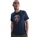 ナイキ ウェア サッカー カジュアル Tシャツ PSG CREST TEE パリサンジェルマン クレスト コットンTシャツ 半袖 サポーター HQ8329-410 nike -メール便01-