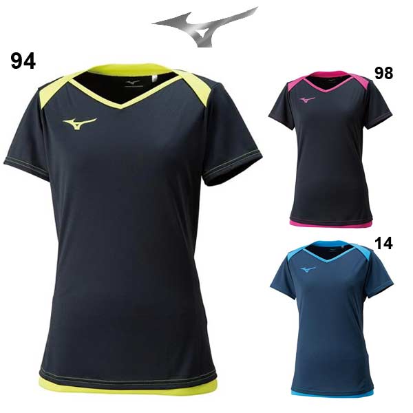ミズノ プラクティスシャツ バレーボール レディース 半袖 V2MA8283 mizuno 【★BO】