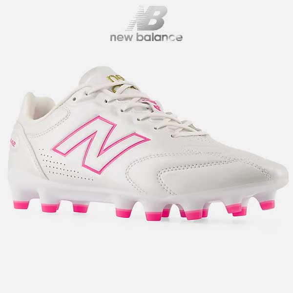 樂天商城 - シューズ サッカー スパイク ニューバランス 442 V3 PRO HG/AG プロ 土用 人工芝用 ホワイト ピンク 2E幅 NB U42H5TE New Balance