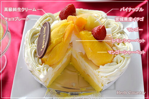 夏限定・マンゴーづくしアイスケーキ　6号