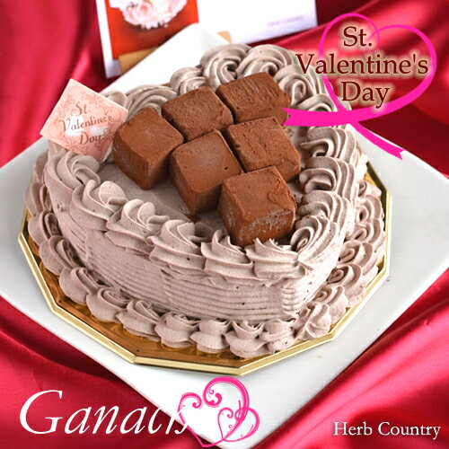 バレンタイン・誕生日・生チョコアイスケーキ（ハート）