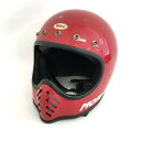 【中古】BELL MOTO3 後期型 ビンテージ オフロードヘルメット 除菌消臭済 XLサイズ相当 レッド モトクロス オートバイ レーシング ライディング バイカー バイク用品 ベル ◇TA1971(3)